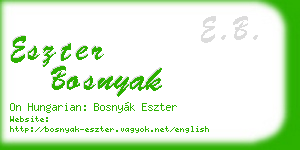 eszter bosnyak business card
